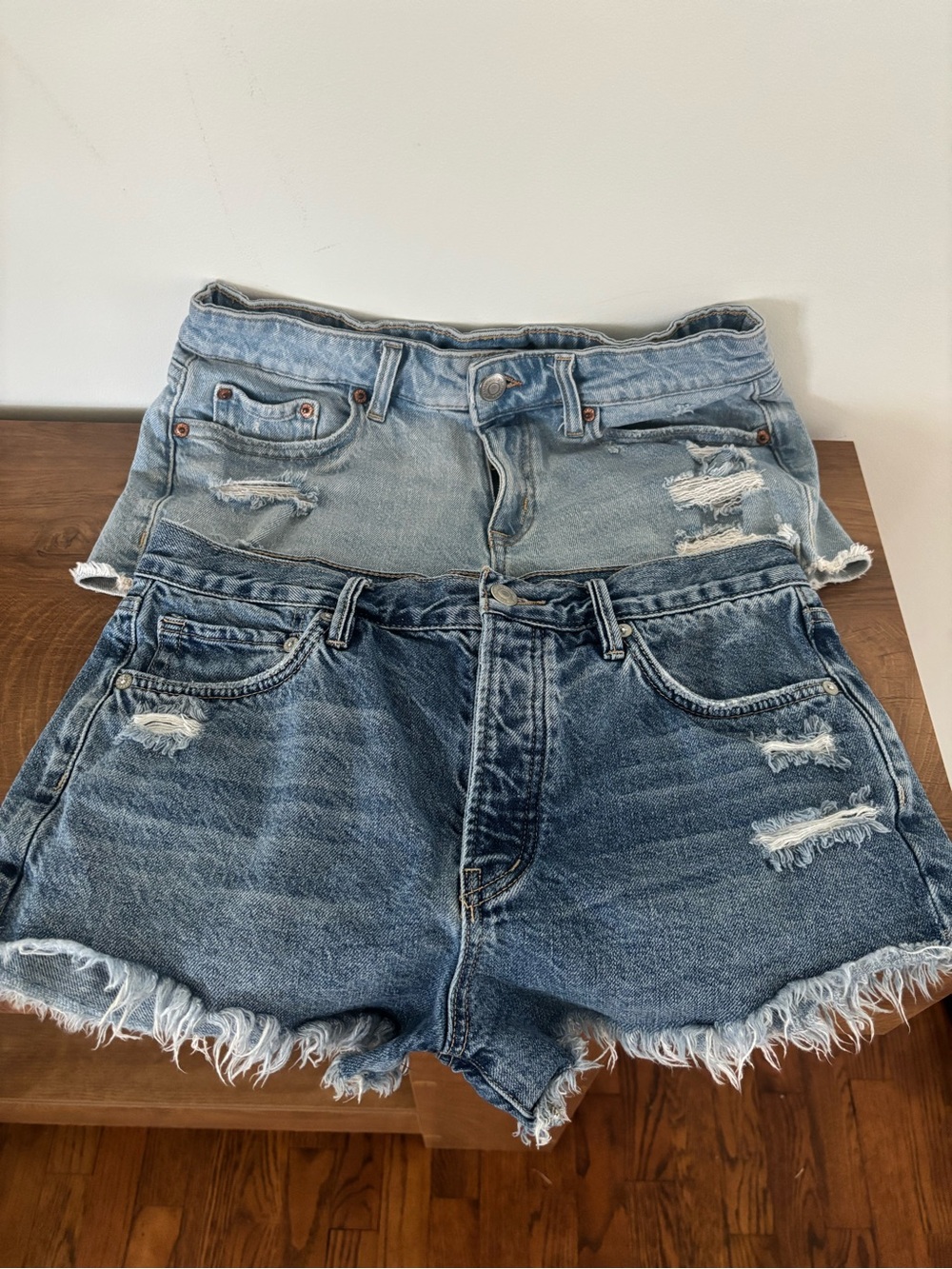 Aeropostale & We The Free Denim Shorts - Light Blue & Dark Blue BUNDLE